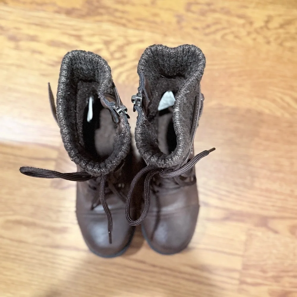DREAM PAIRS Girl's Mid Calf Combat Ankle Lace up Boots size Little Girl 12